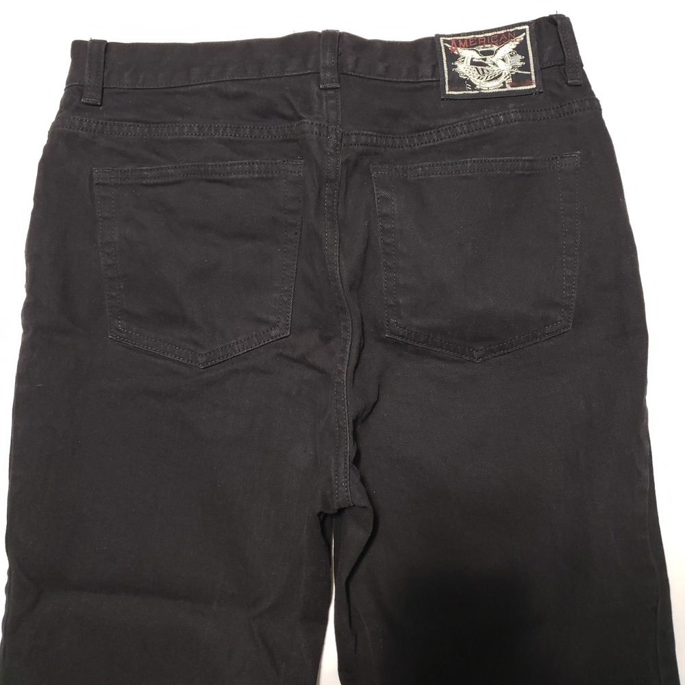 American Living Capri Jeans Womens 8 Black Dark Wash Mid Rise Button‎ Fly 30W - Picture 7 of 12